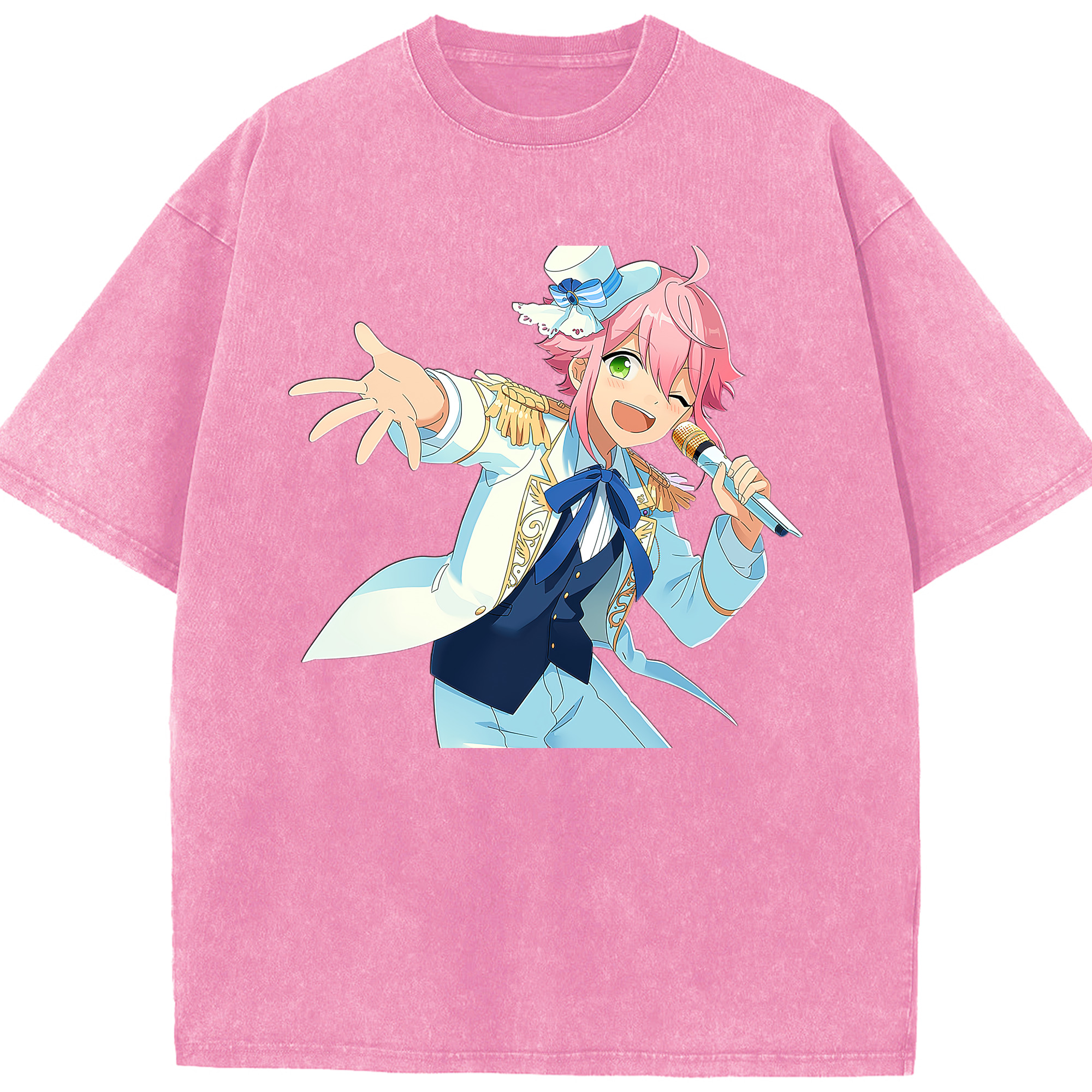 （画像用） あんさんぶるスターズ! Ensemble Stars 綿100% ヴィンテージ風 半袖Tシャツ（フロントプリント）